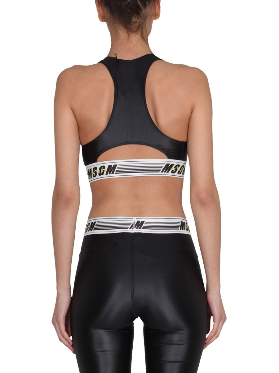 MSGM TOP ACTIVEWEAR CON BANDA LOGATA