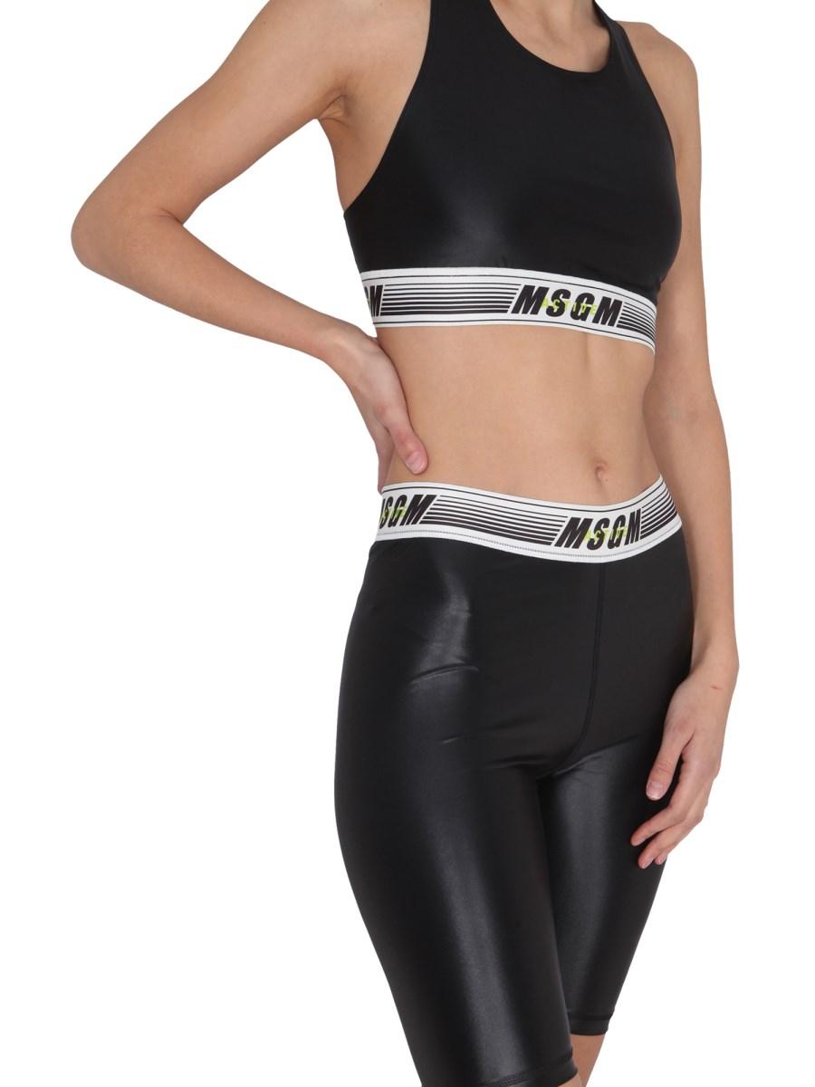 MSGM TOP ACTIVEWEAR CON BANDA LOGATA