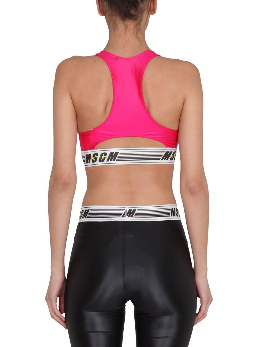 MSGM TOP ACTIVEWEAR CON BANDA LOGATA