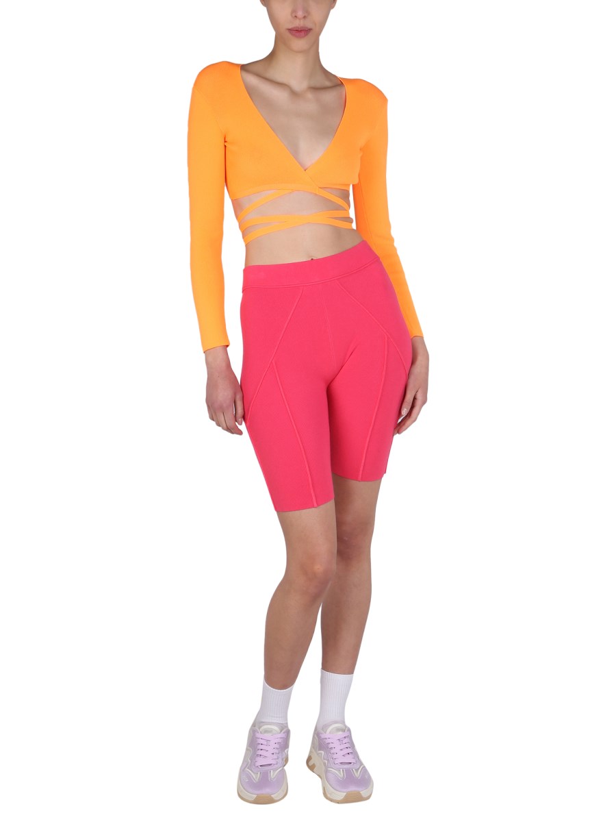MSGM TOP CROPPED IN COTONE