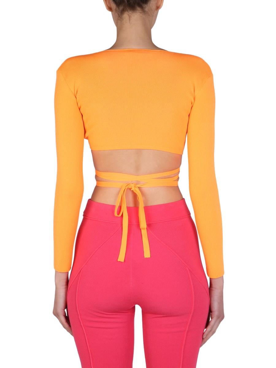 MSGM TOP CROPPED IN COTONE