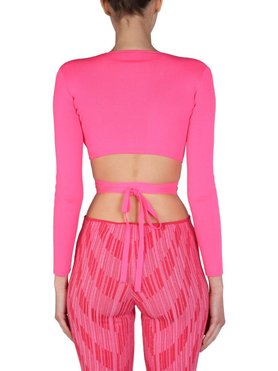MSGM TOP CROPPED IN COTONE