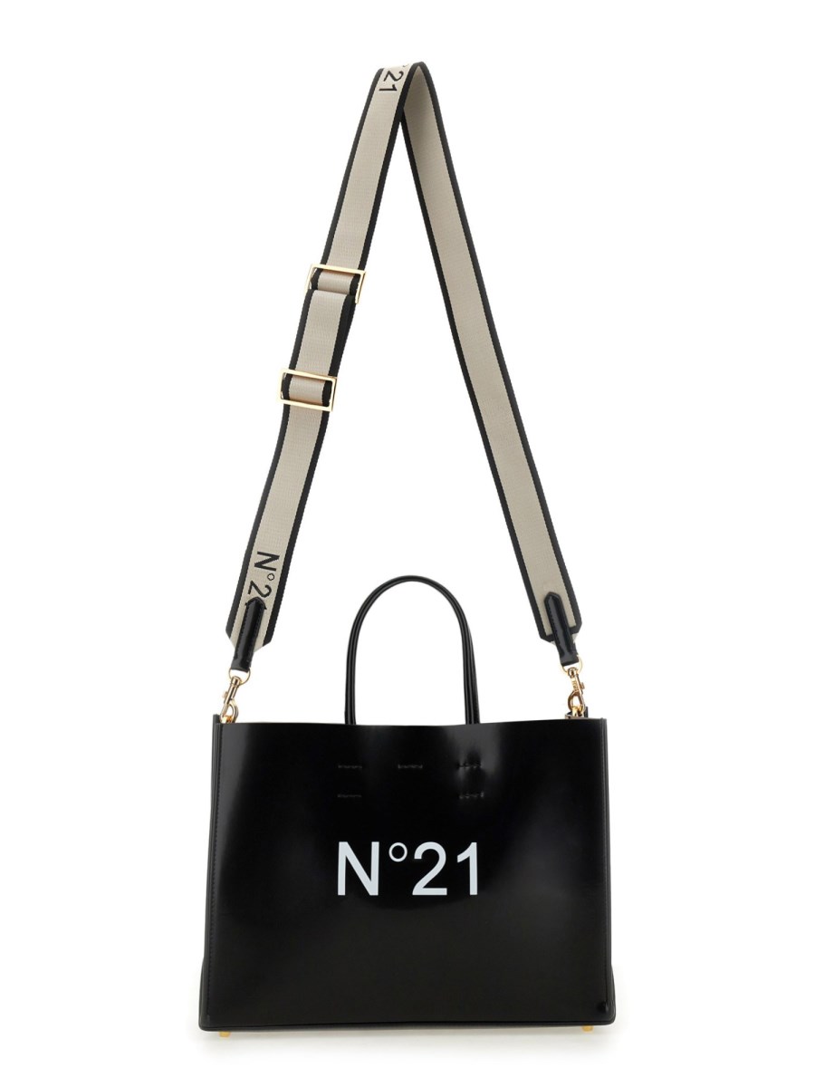 N°21 BORSA SHOPPER IN ECOPELLE CON LOGO