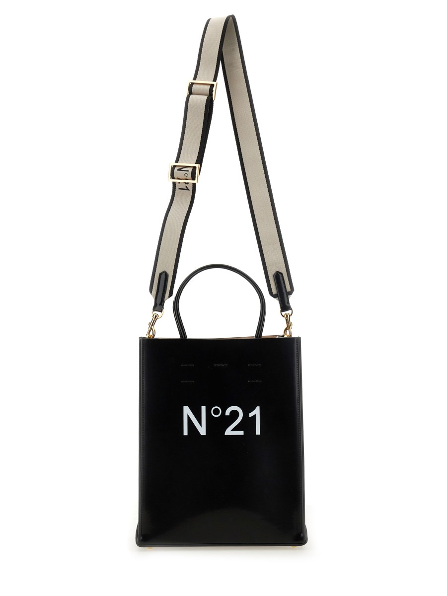 N°21 BORSA SHOPPER SMALL IN ECOPELLE CON LOGO