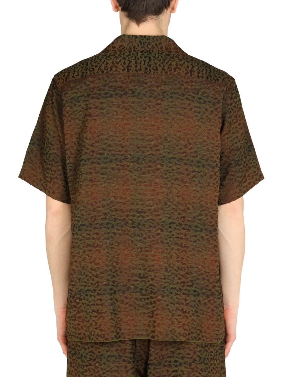 NEEDLES CAMICIA IN MISTO LANA CON STAMPA ANIMALIER