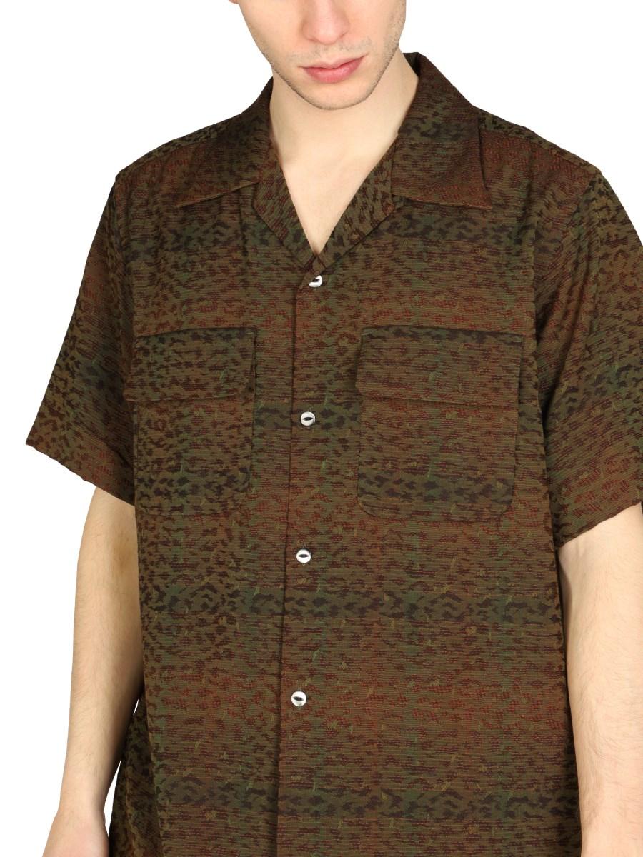 NEEDLES CAMICIA IN MISTO LANA CON STAMPA ANIMALIER
