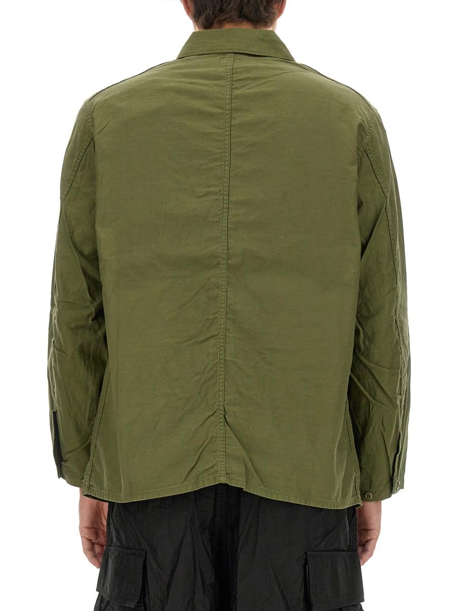 NEEDLES CAMICIA IN NYLON CON LOGO