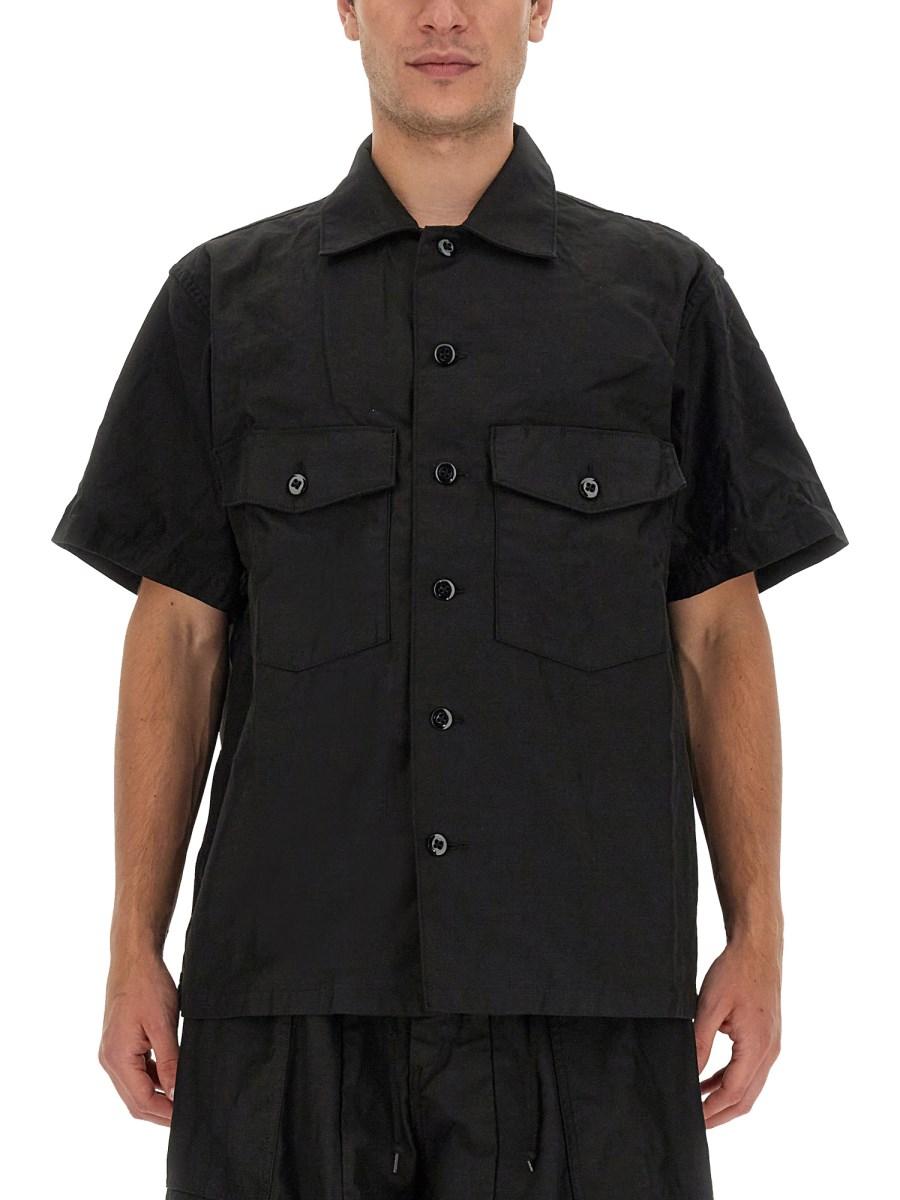 NEEDLES CAMICIA REGULAR FIT IN COTONE