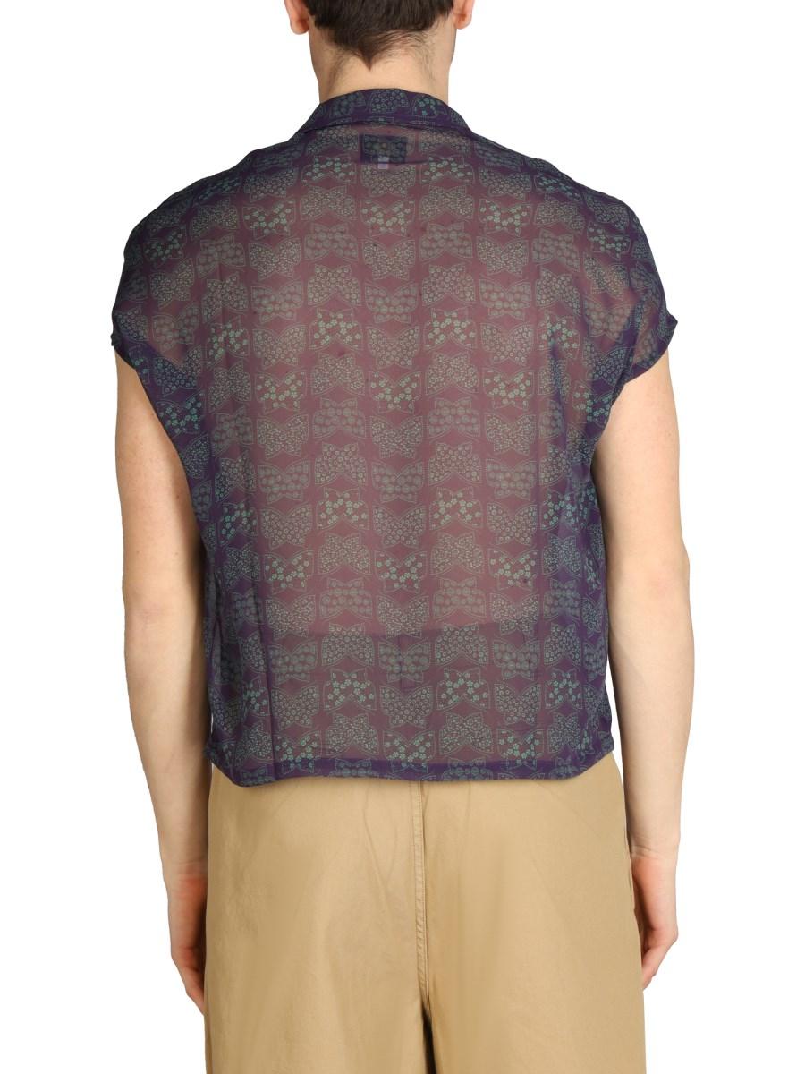 NEEDLES CAMICIA TRASPARENTE CON STAMPA