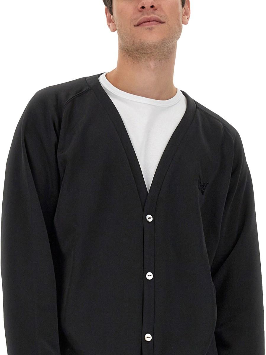 NEEDLES CARDIGAN IN MISTO COTONE CON LOGO