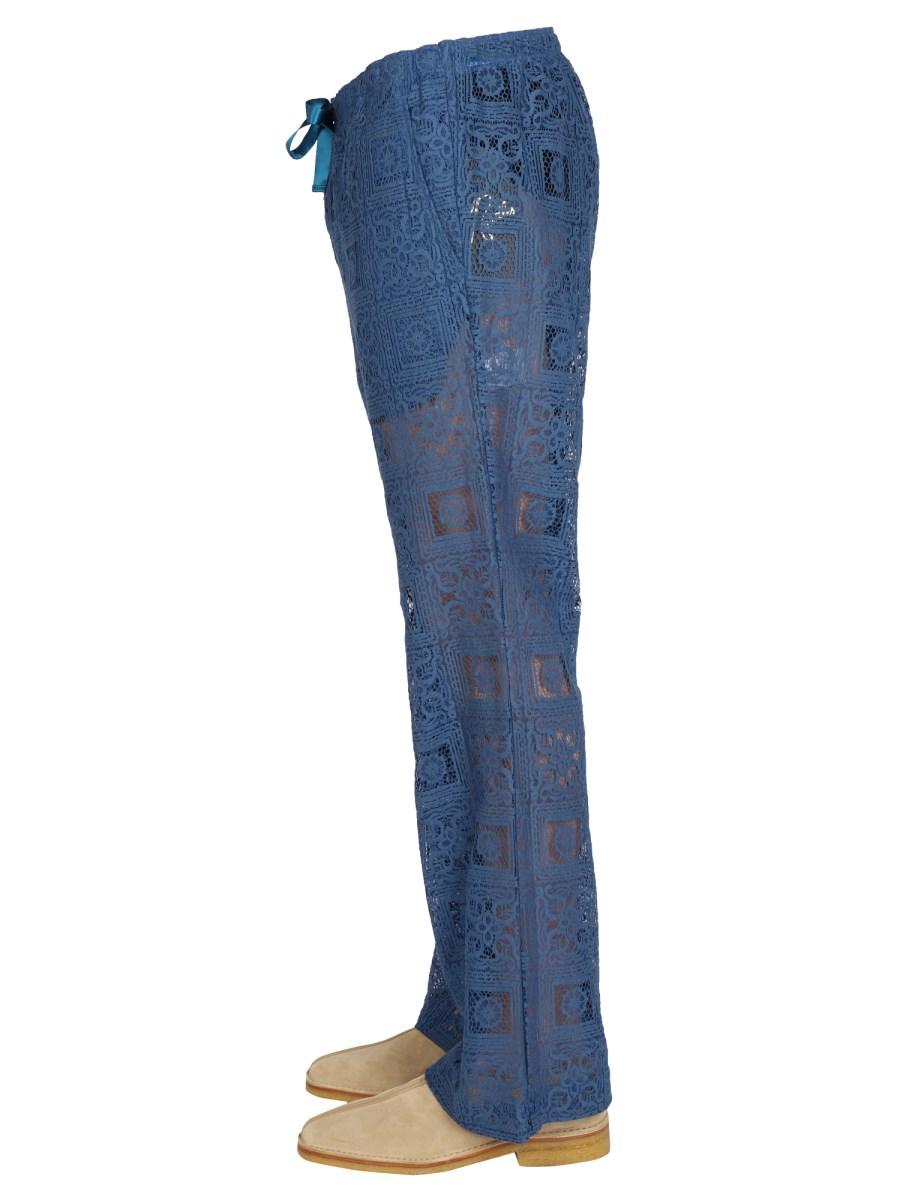 NEEDLES PANTALONE IN MAGLIA DI COTONE