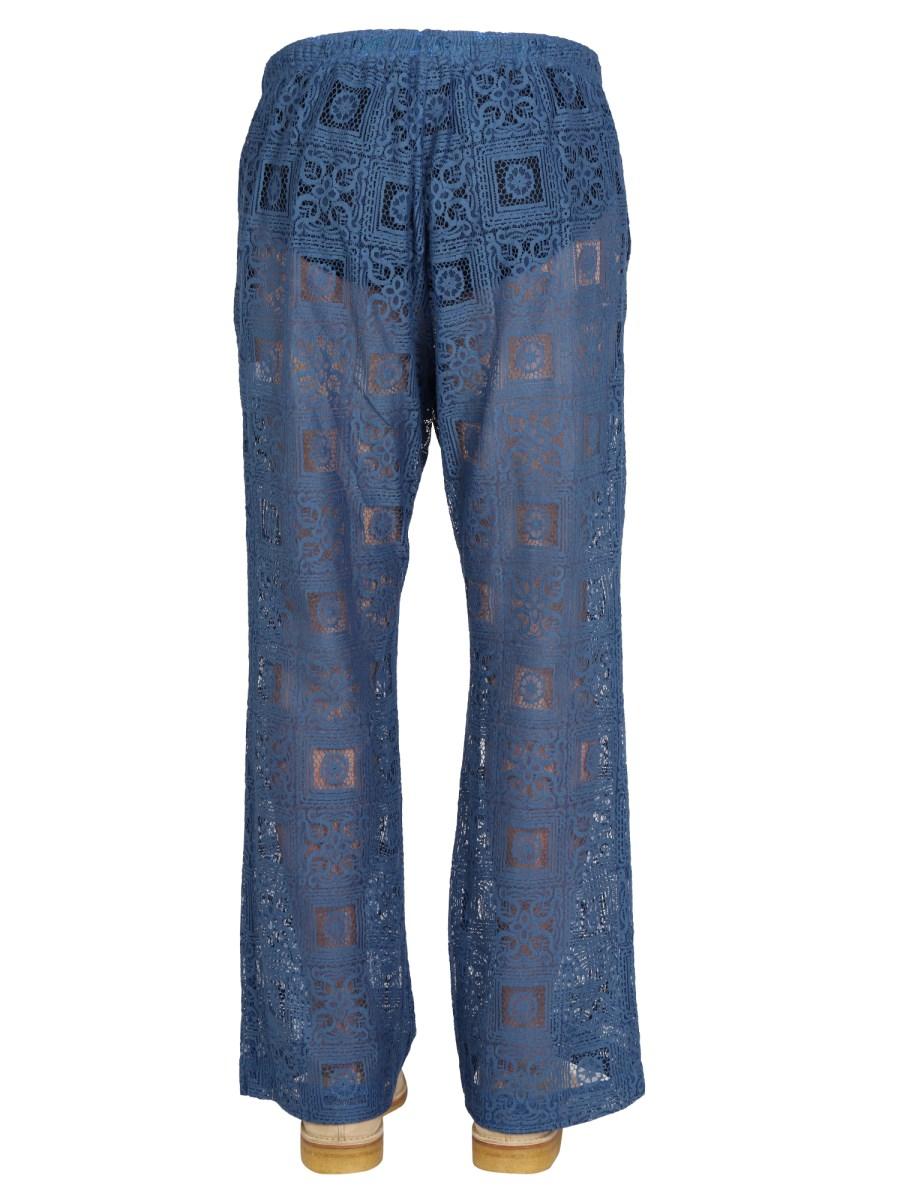 NEEDLES PANTALONE IN MAGLIA DI COTONE