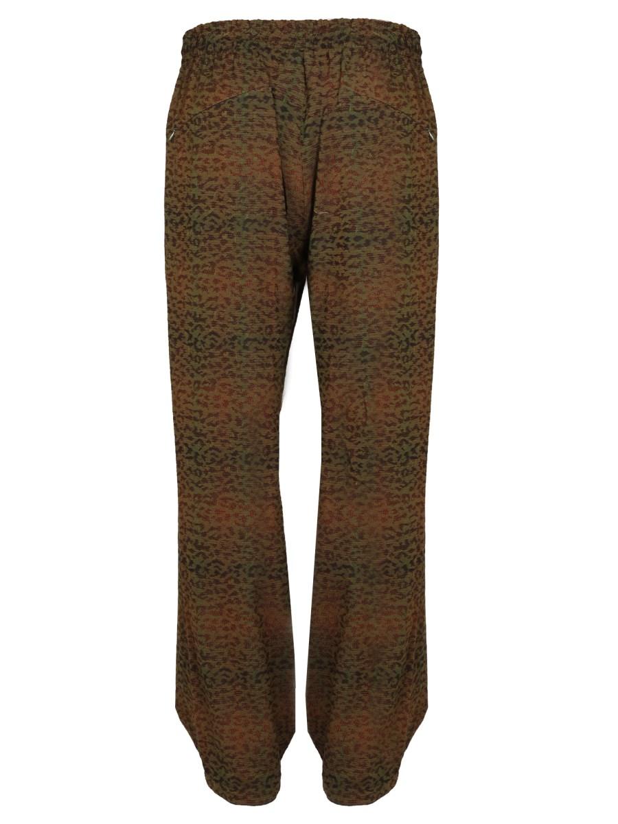 NEEDLES PANTALONE IN RAYON CON STAMPA ANIMALIER