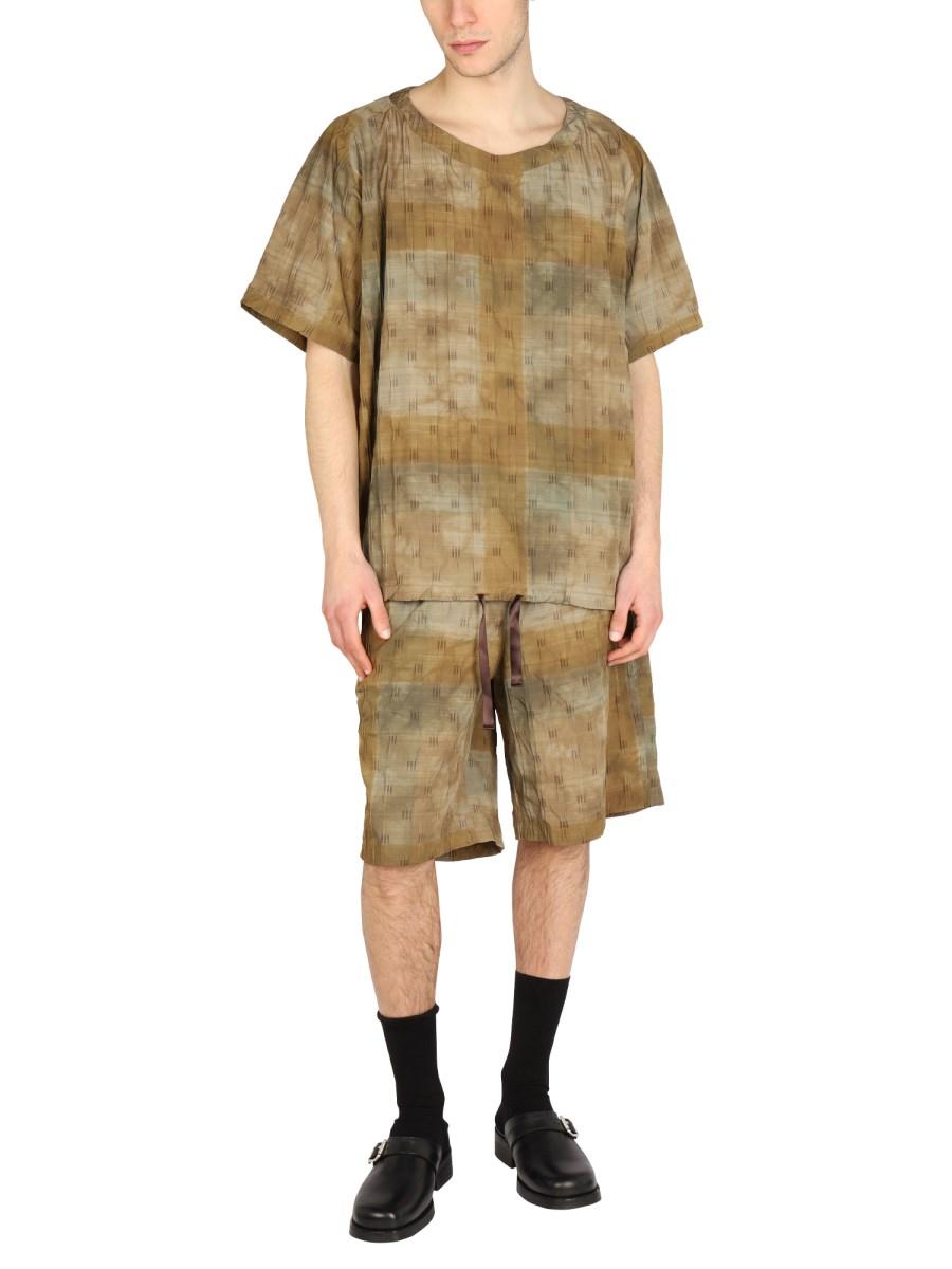 NEEDLES T-SHIRT BOXY FIT IN TESSUTO TECNICO