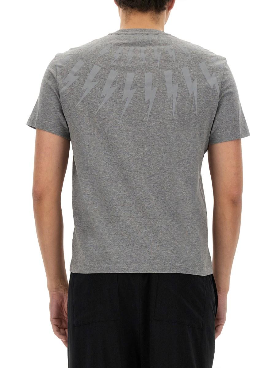 NEIL BARRETT T-SHIRT "FAIRISLE THUNDERBOLT"