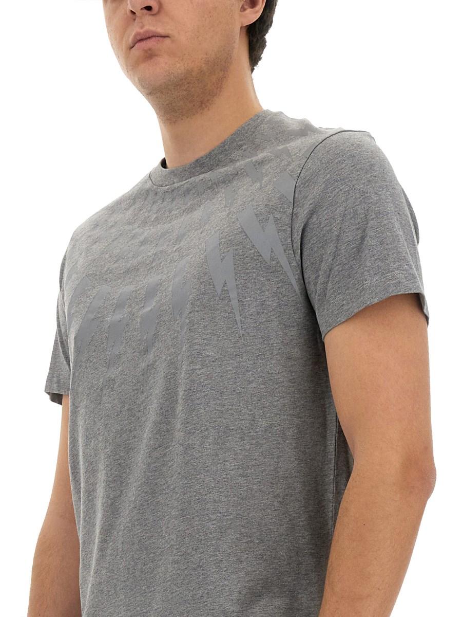 NEIL BARRETT T-SHIRT "FAIRISLE THUNDERBOLT"