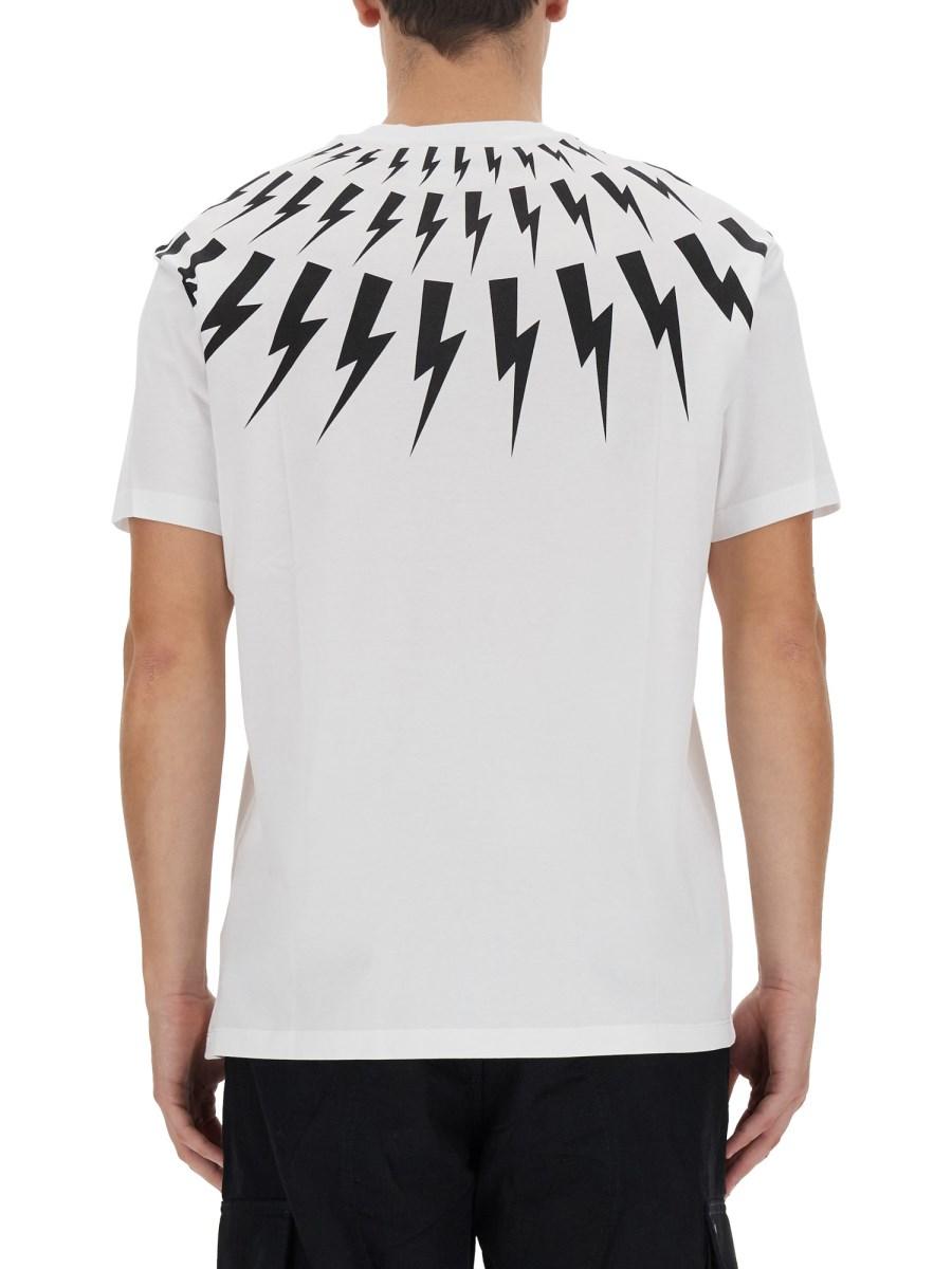 NEIL BARRETT T-SHIRT "FAIRISLE THUNDERBOLT"