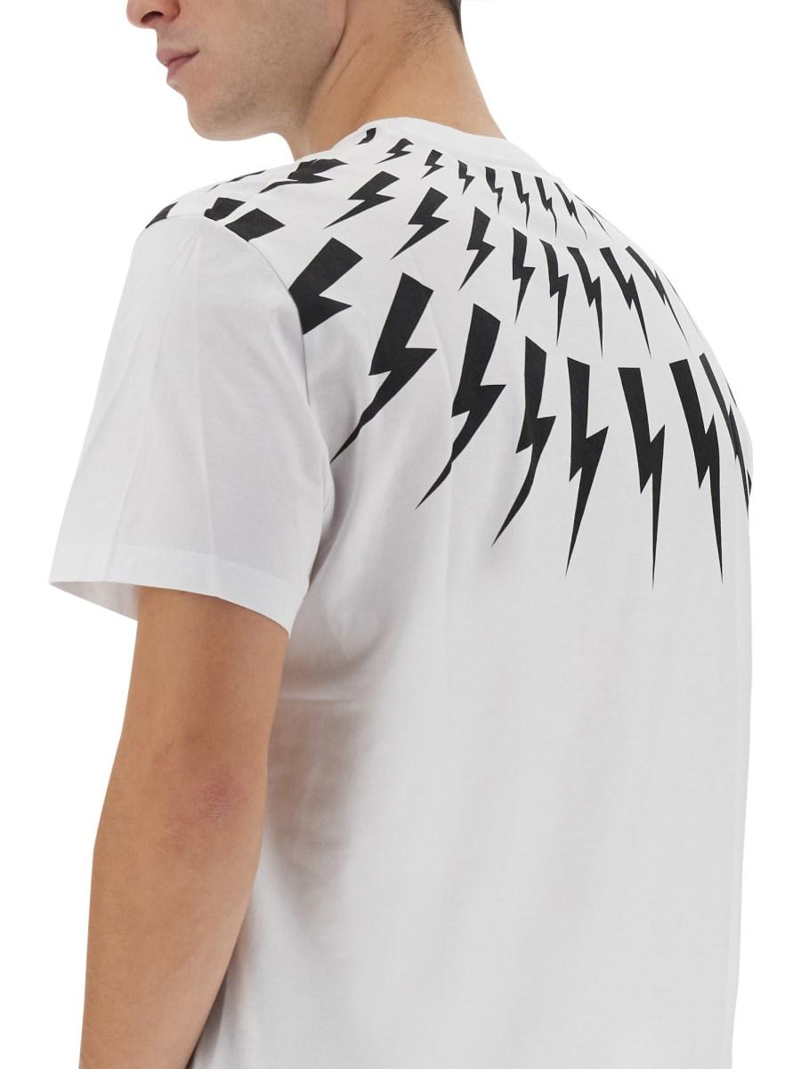 NEIL BARRETT T-SHIRT "FAIRISLE THUNDERBOLT"