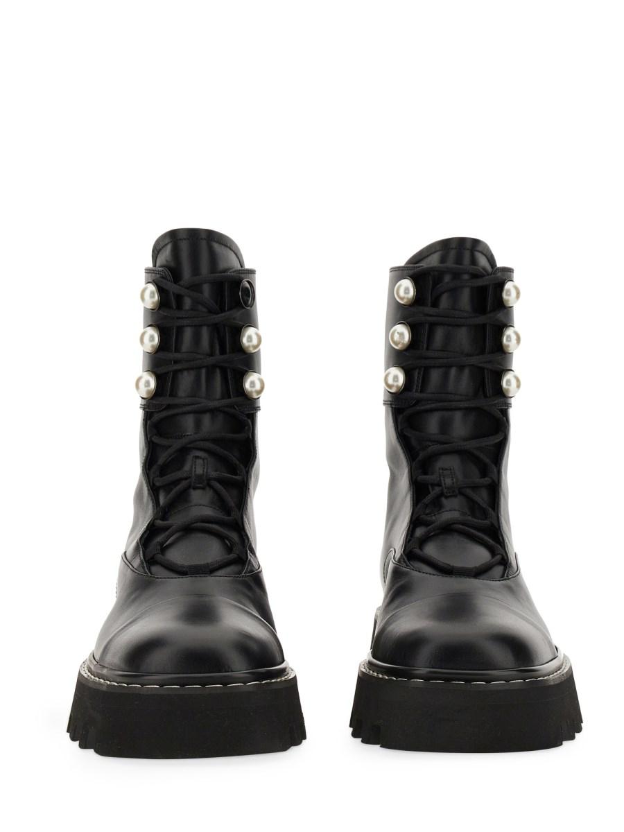 NICHOLAS KIRKWOOD ANFIBIO COMBAT "PEARLOGY" IN PELLE