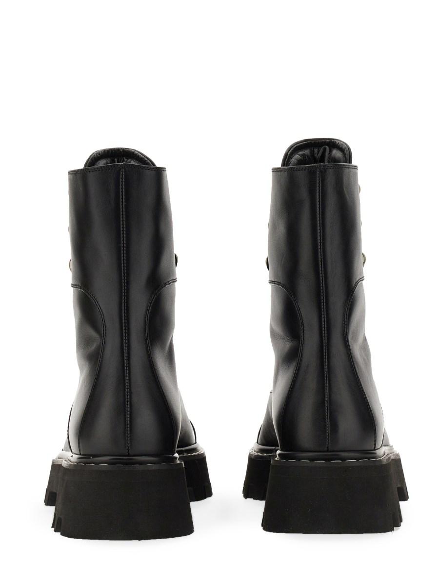 NICHOLAS KIRKWOOD ANFIBIO COMBAT "PEARLOGY" IN PELLE