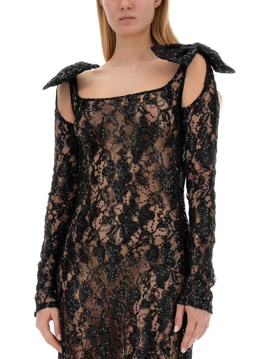 NINA RICCI ABITO LUNGO IN PIZZO