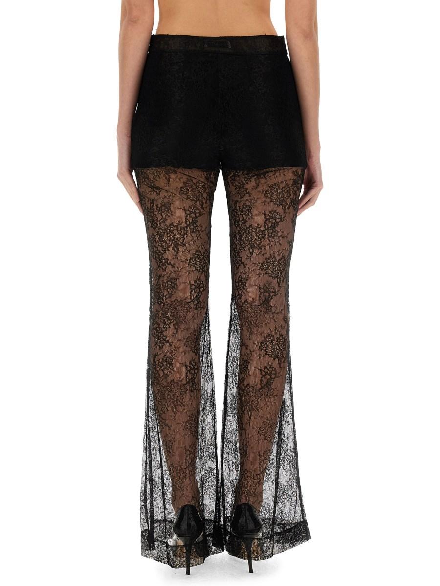 NINA RICCI PANTALONE SVASATO IN PIZZO CHANTILLY