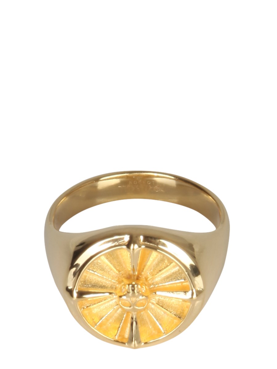NORTHSKULL ANELLO ATTICUS SKULL COMPASS PINKY