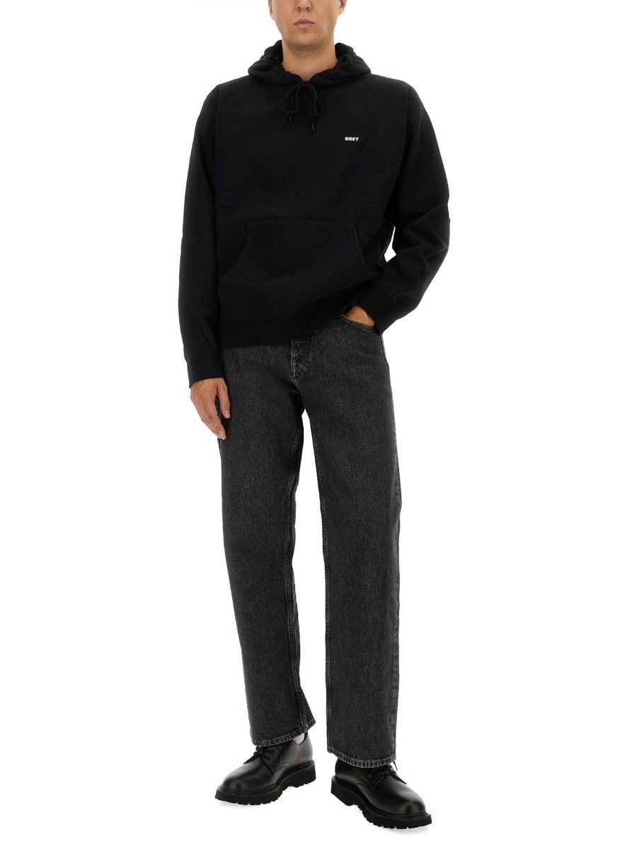 OBEY FELPA CON CAPPUCCIO