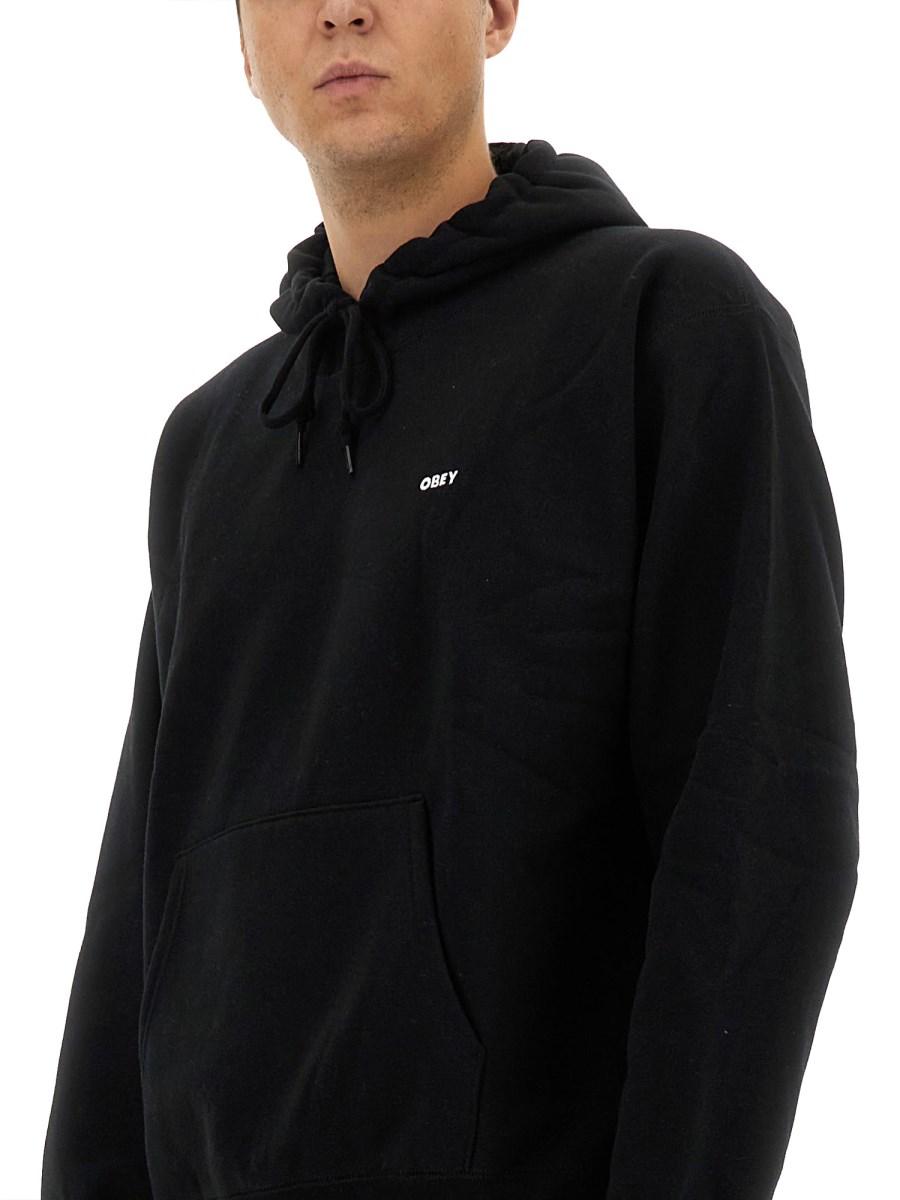 OBEY FELPA CON CAPPUCCIO