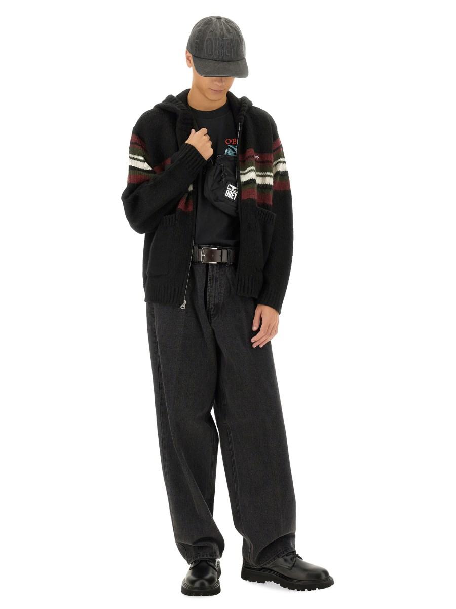 OBEY JEANS BAGGY FIT IN DENIM DI COTONE