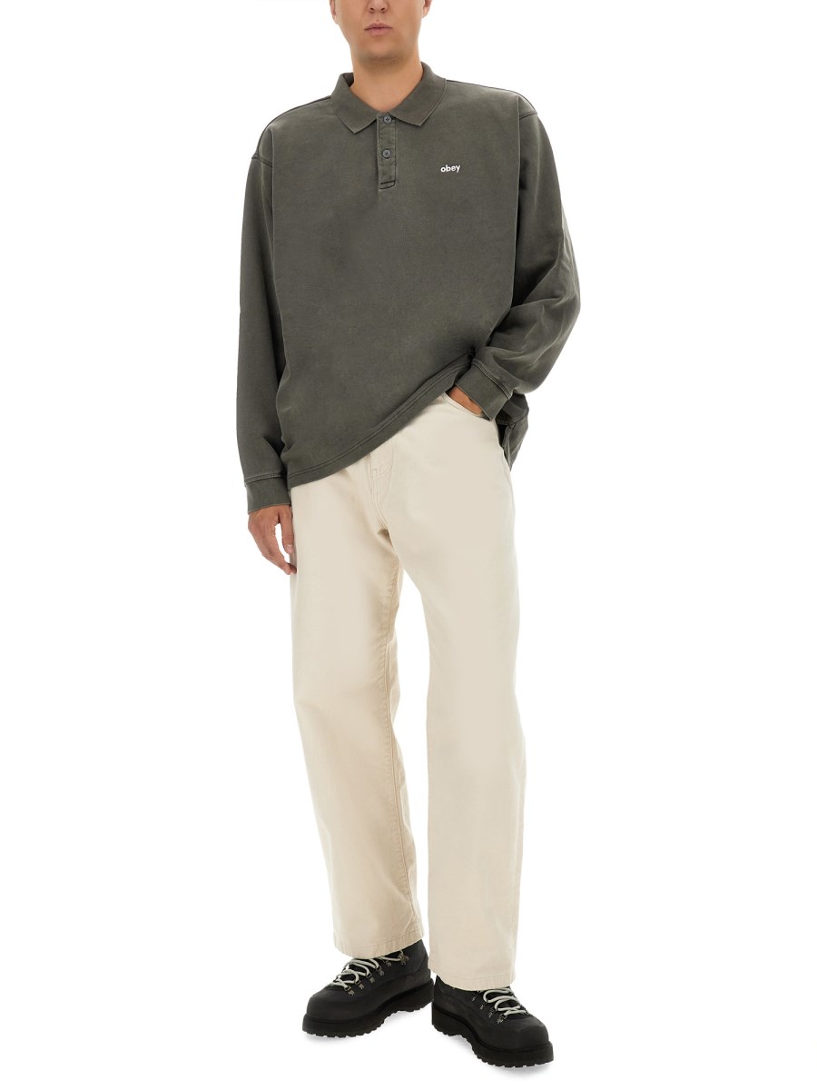 OBEY POLO IN COTONE