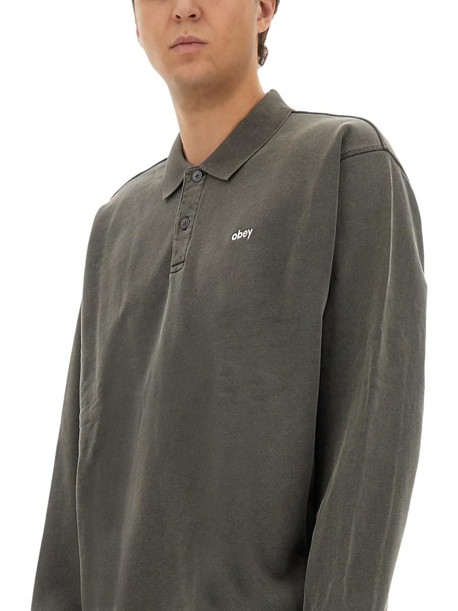 OBEY POLO IN COTONE