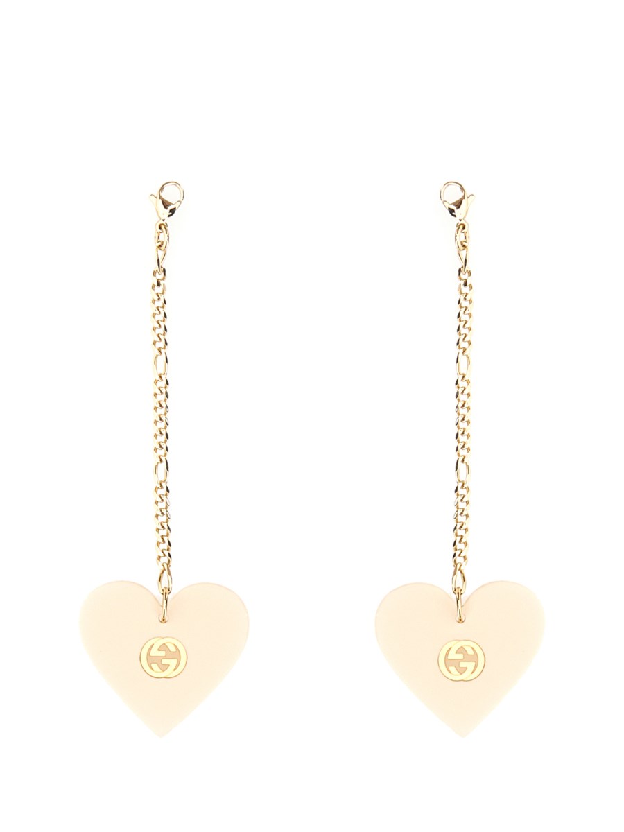 GUCCI OCCHIALE DA SOLE IN METALLO CON PENDENTI A CUORE