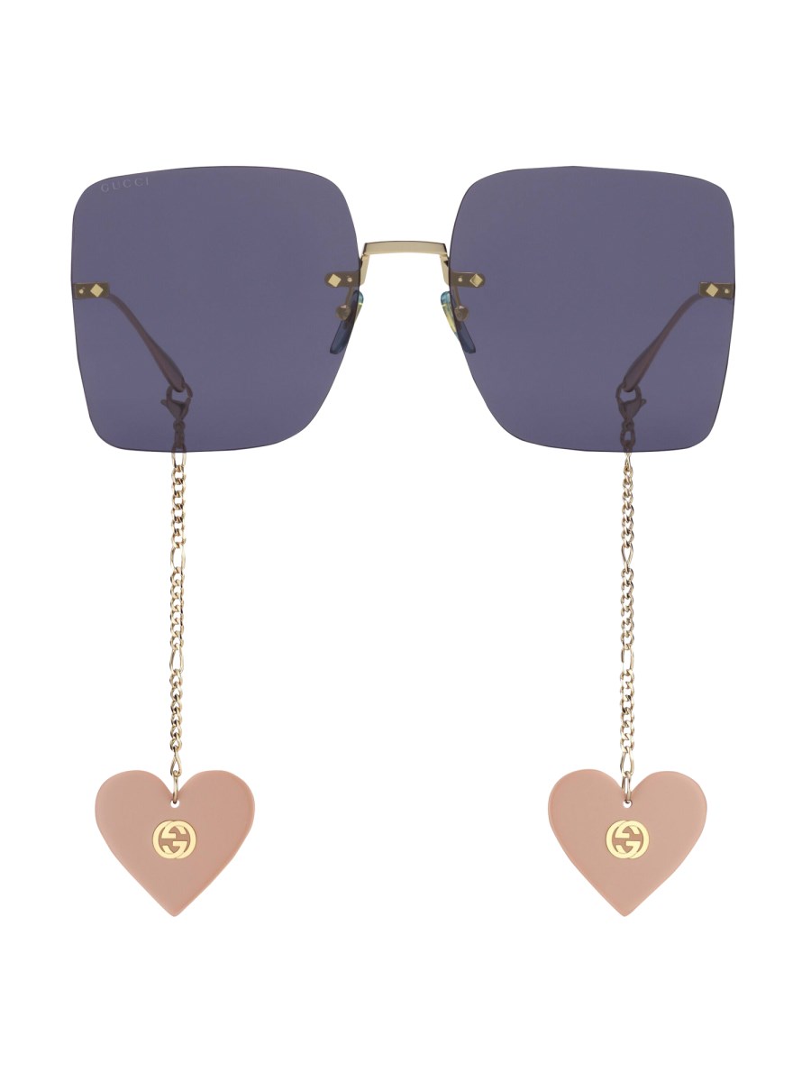 GUCCI OCCHIALE DA SOLE QUADRATO OVERSIZE IN ACETATO