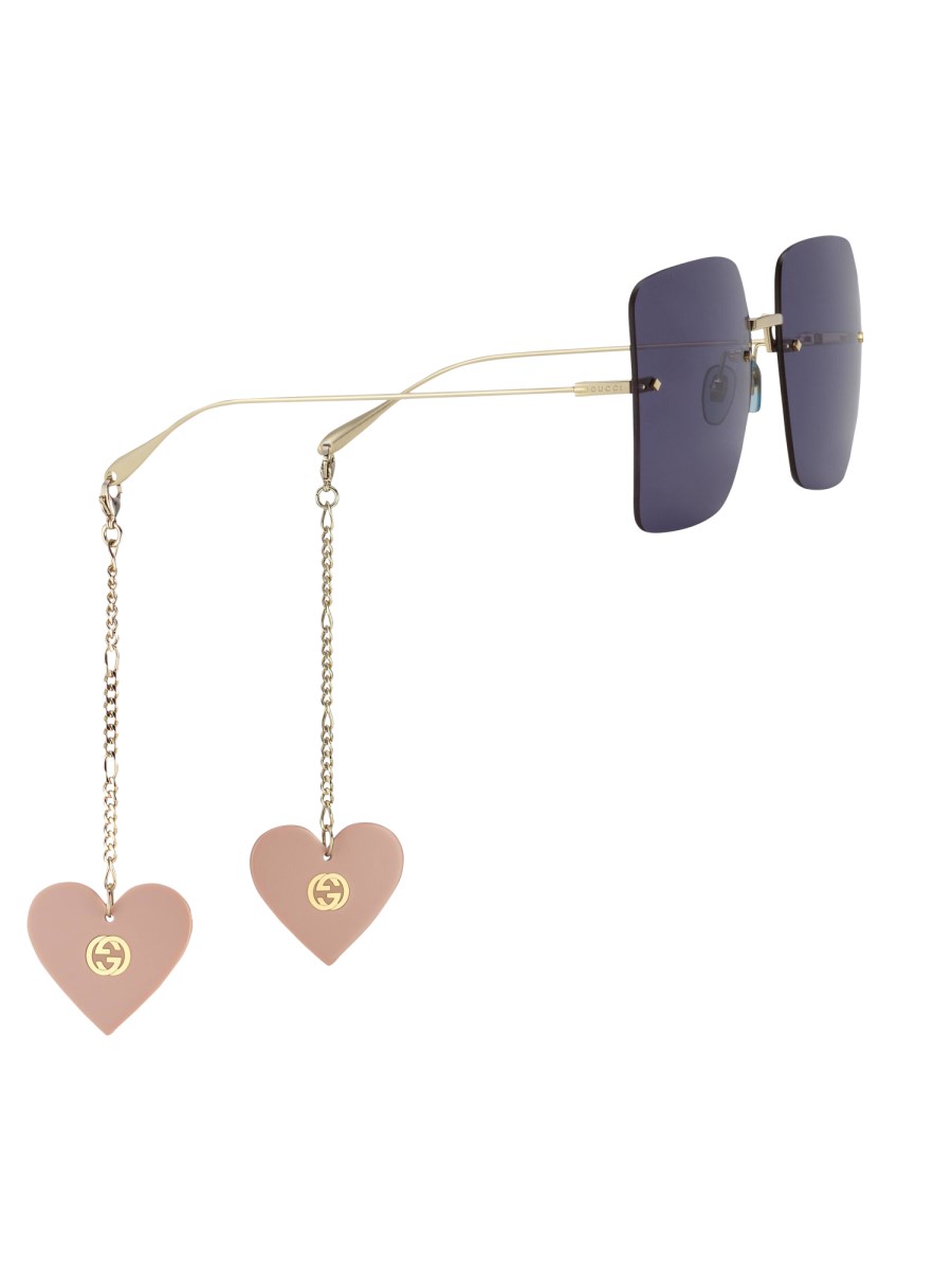 GUCCI OCCHIALE DA SOLE QUADRATO OVERSIZE IN ACETATO