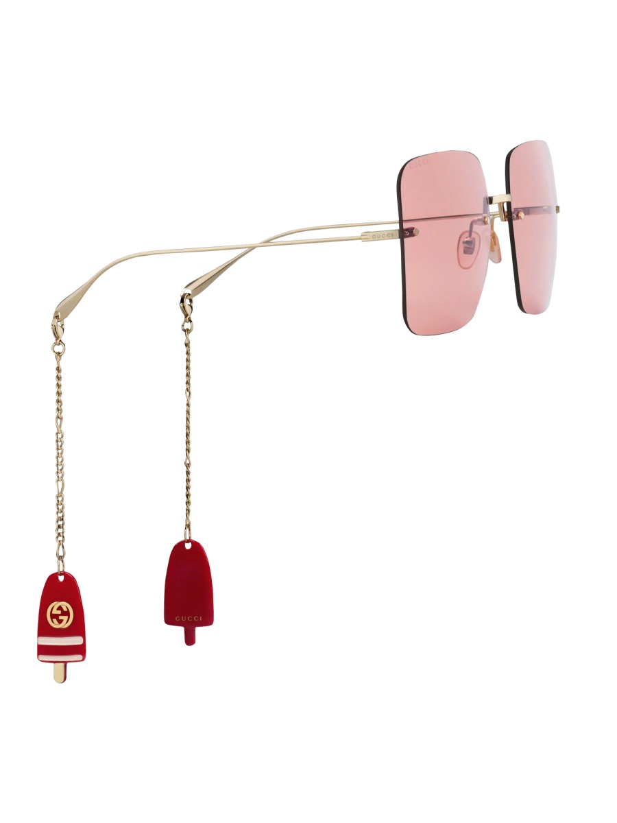 GUCCI OCCHIALE DA SOLE QUADRATO OVERSIZE IN ACETATO
