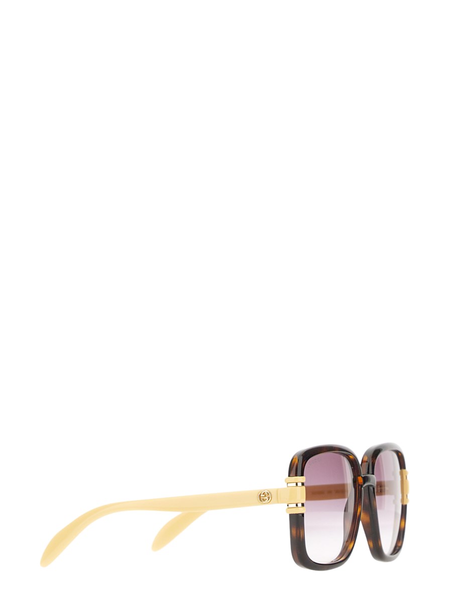 GUCCI OCCHIALE DA SOLE SQUADRATO CON DETTAGLIO LOGO