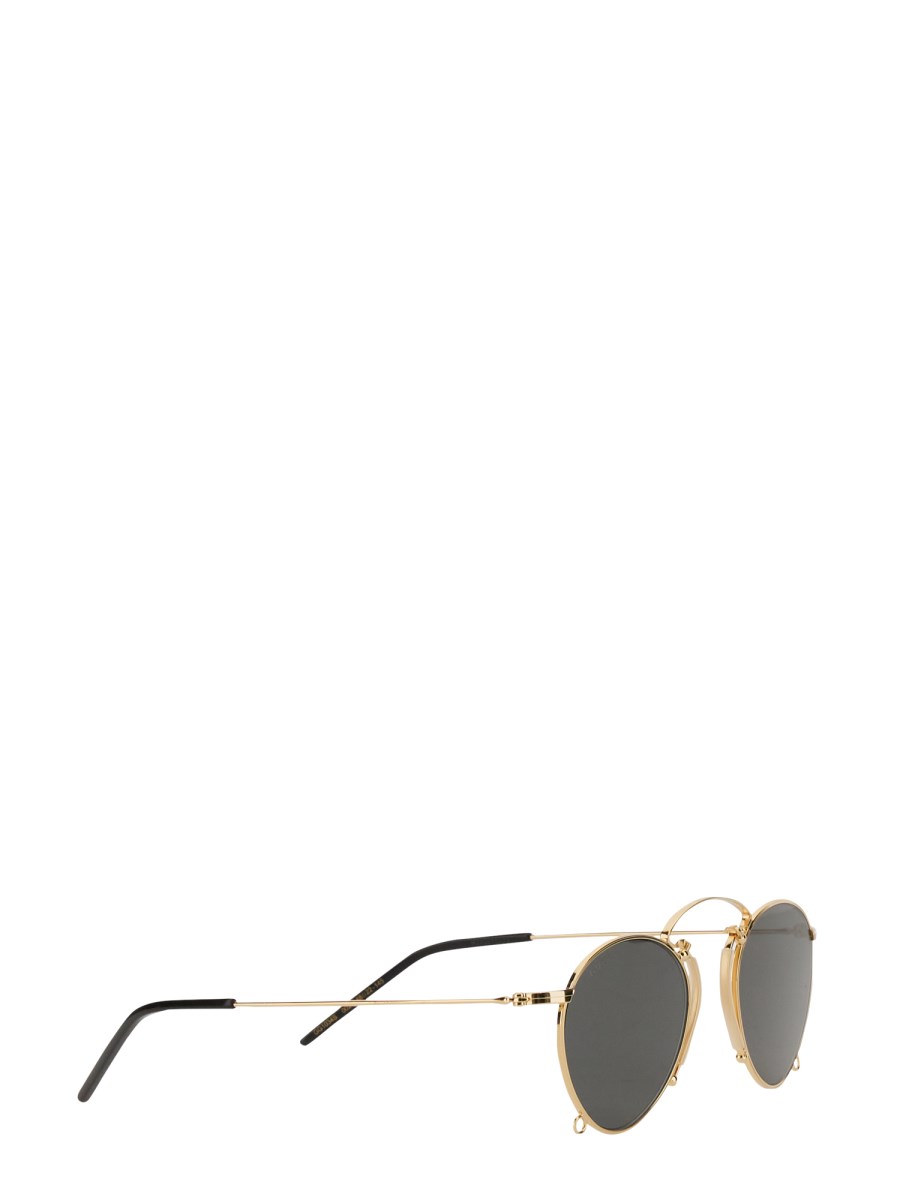 GUCCI OCCHIALI DA SOLE PINCE-NEZ CON MONTATURA ROTONDA