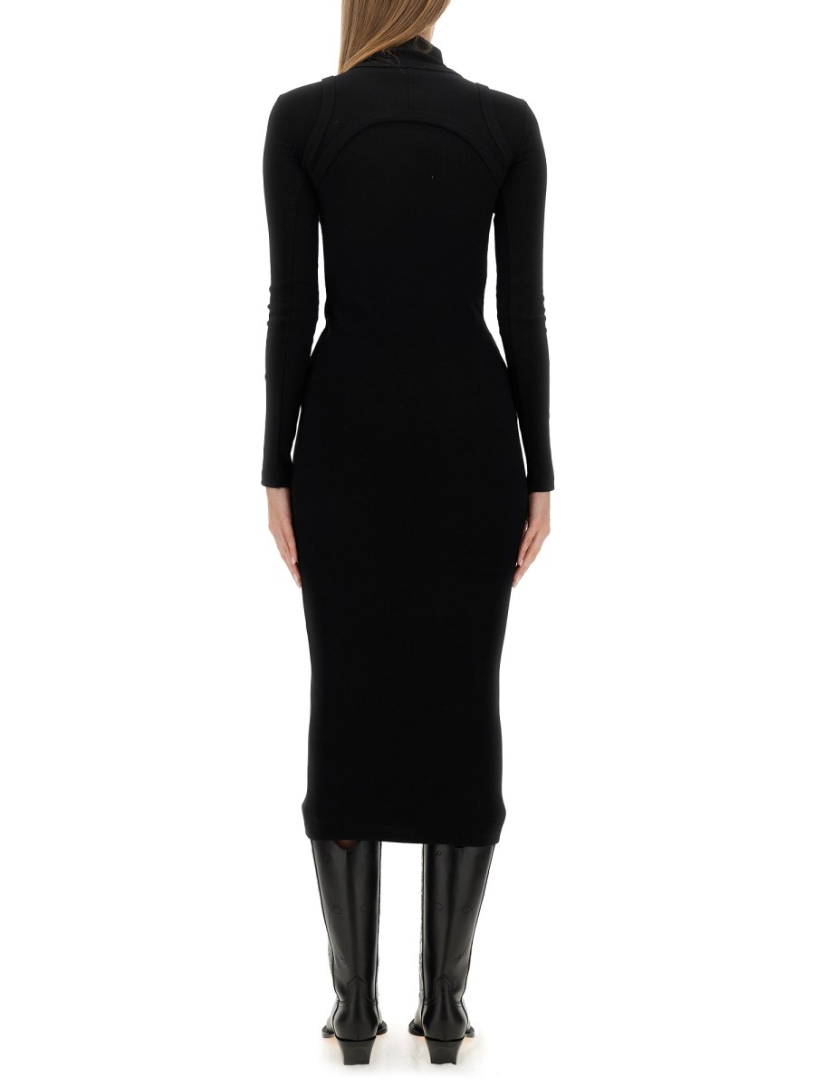 OFF-WHITE ABITO MIDI CON LOGO