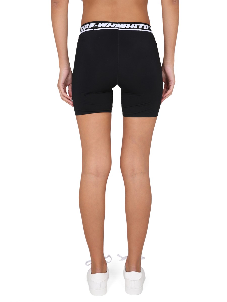 OFF-WHITE BERMUDA CICLISTA CON LOGO