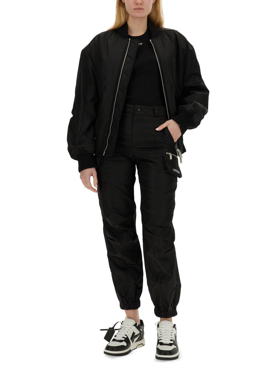 OFF-WHITE BOMBER IN NYLON