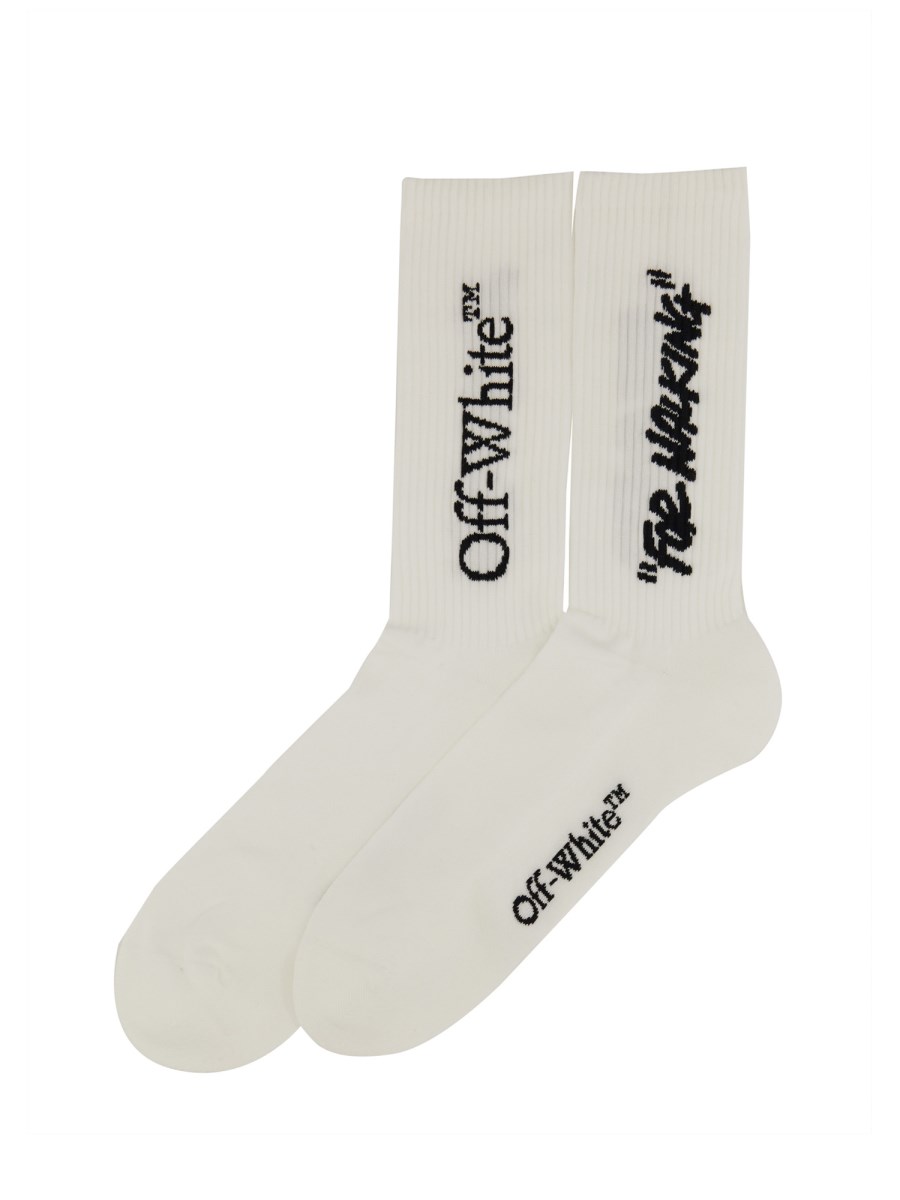 OFF-WHITE CALZINO IN COTONE CON LOGO