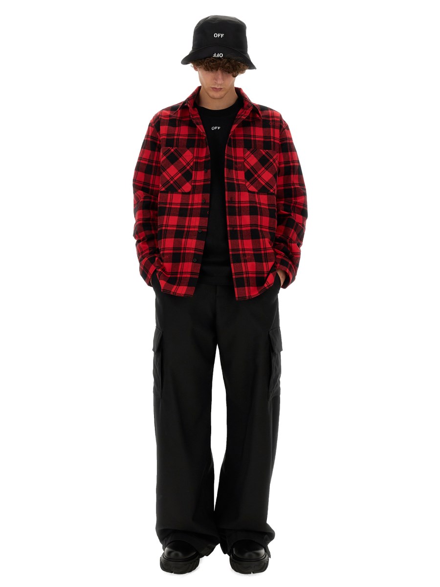 OFF-WHITE CAMICIA CON STAMPA CHECK