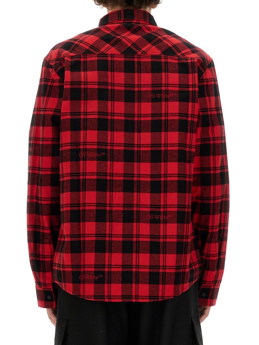 OFF-WHITE CAMICIA CON STAMPA CHECK