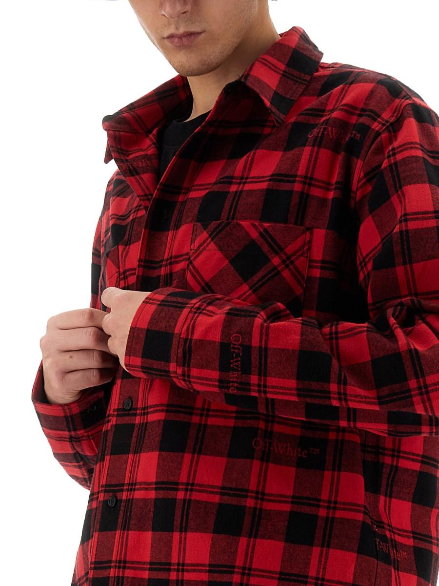 OFF-WHITE CAMICIA CON STAMPA CHECK