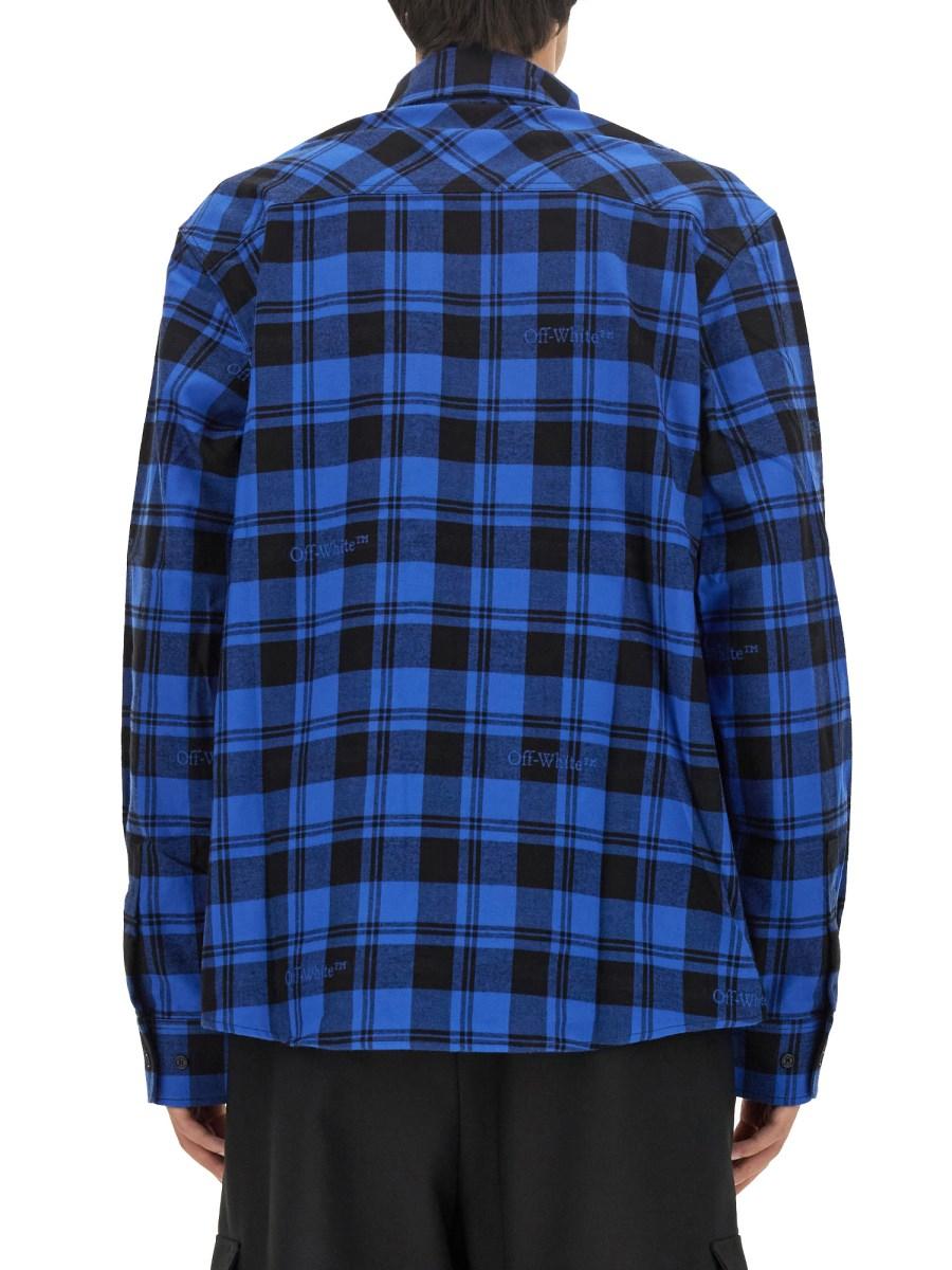 OFF-WHITE CAMICIA IN FLANELLA CON STAMPA CHECK