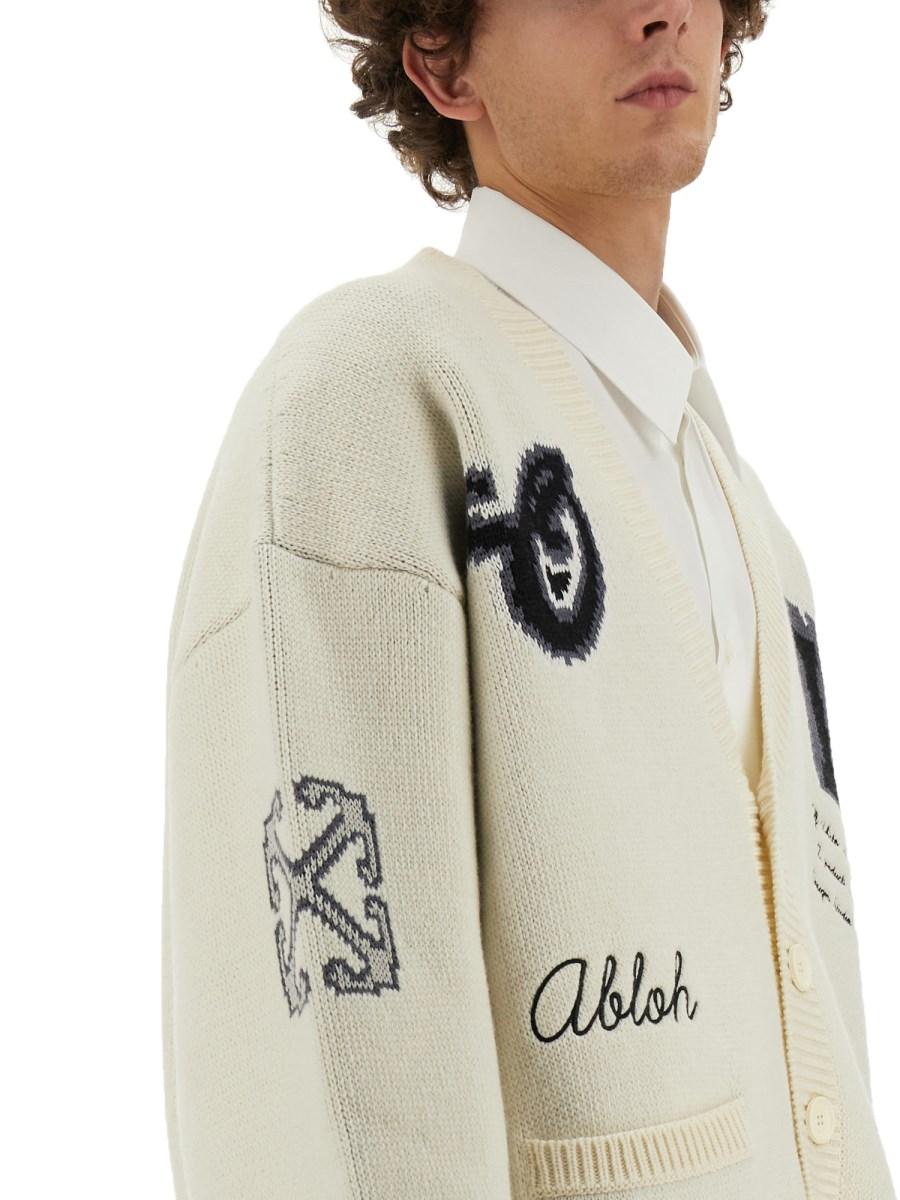 OFF-WHITE CARDIGAN VARSITY