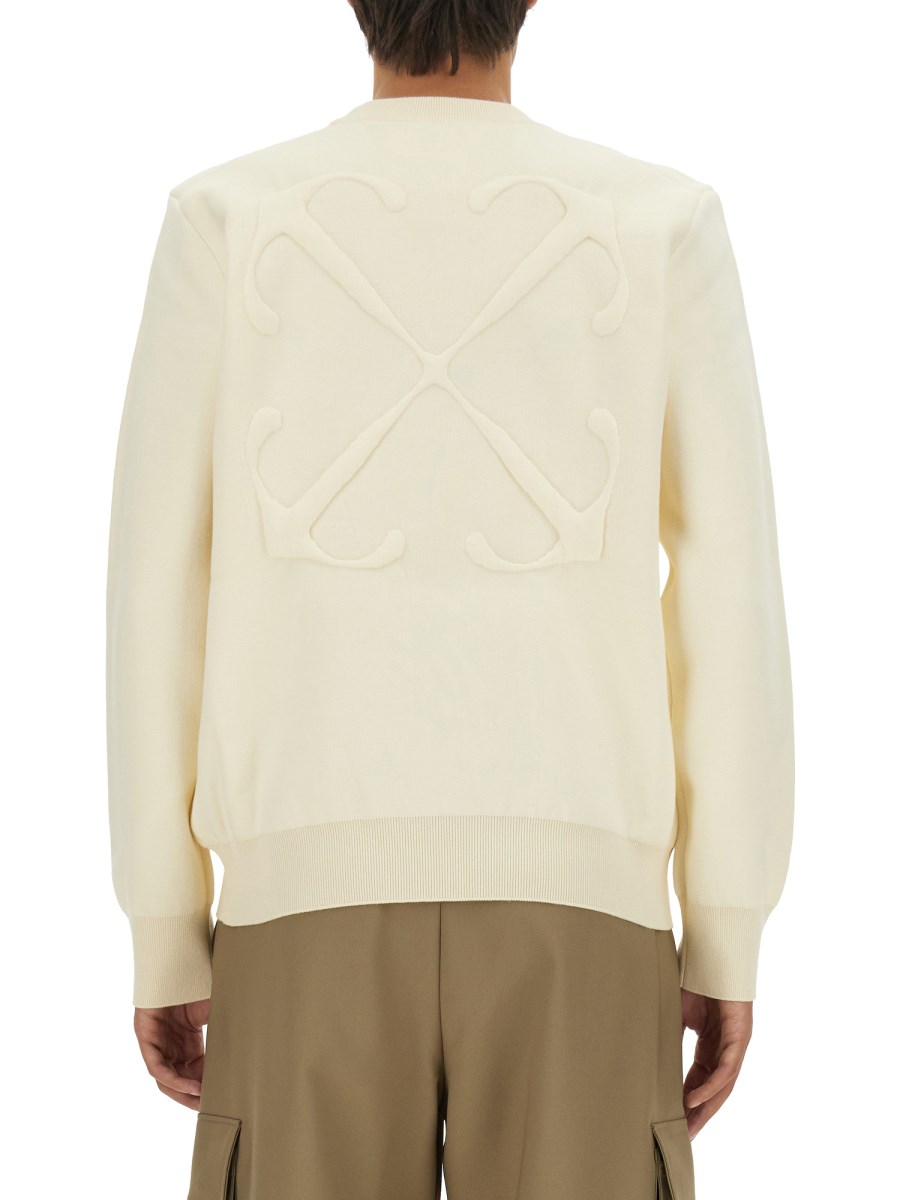 OFF-WHITE FELPA IN COTONE CON LOGO