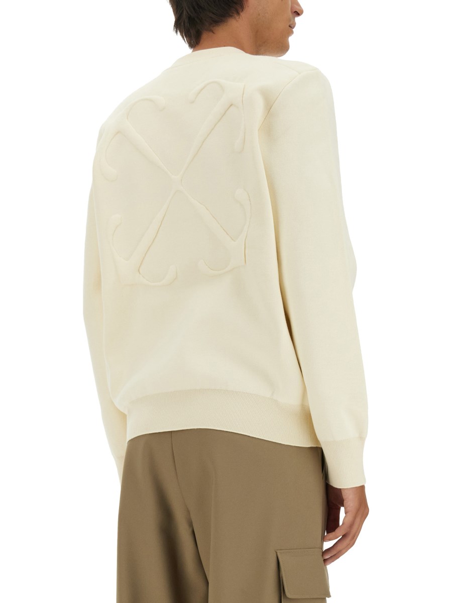 OFF-WHITE FELPA IN COTONE CON LOGO