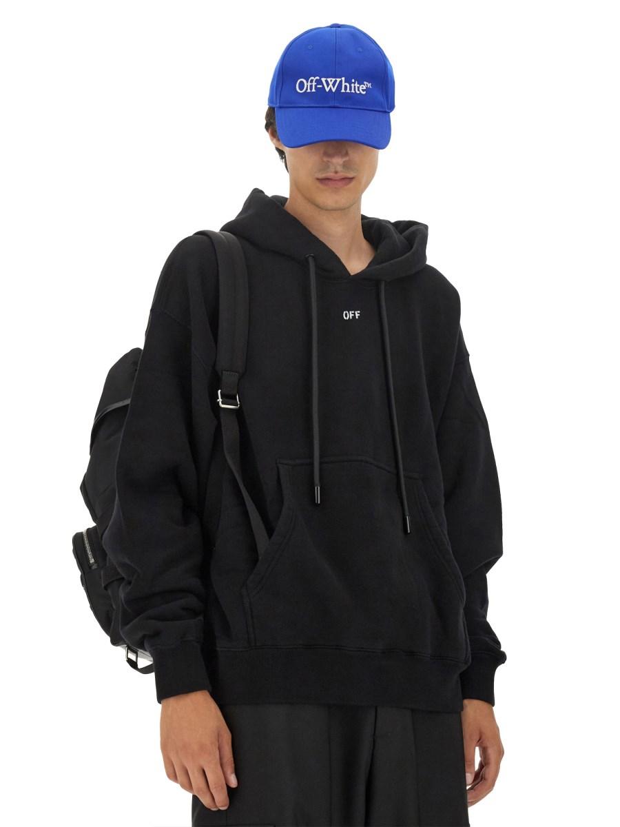 OFF-WHITE FELPA IN COTONE CON LOGO